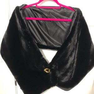 Faux fur shawl